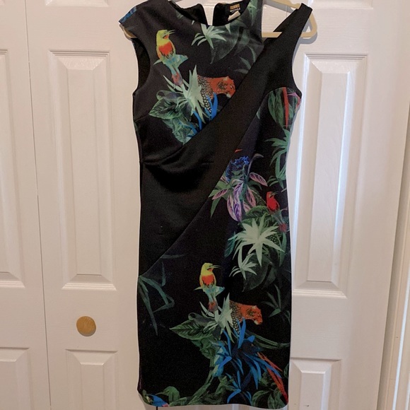 2/$15 asymmetrical shoulder midi dress - Picture 1 of 3